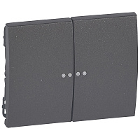 G.L. Лиц.панель Выкл  2-клав. с индикацией  Dark Bronze