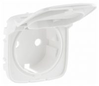 Valena Allure Лиц.панель Розетки  2К+З с откидной крышкой  Белый