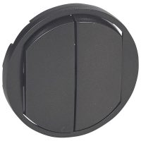 Celiane Лиц.панель Выкл  2-клав.  Графит